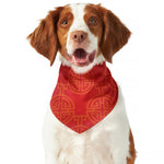 Chinese Lu Symbol Pattern Print Dog Bandana