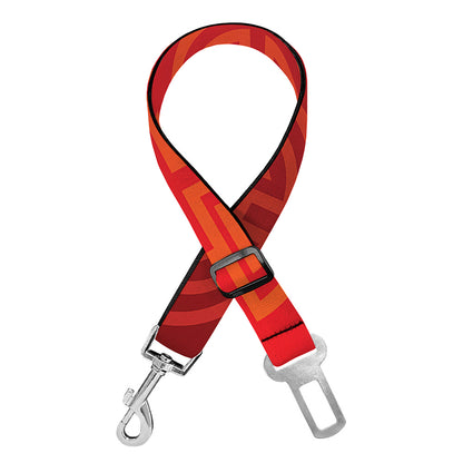 Chinese Lu Symbol Pattern Print Dog Seat Belt