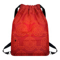 Chinese Lu Symbol Pattern Print Drawstring Backpack