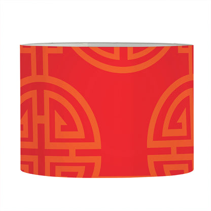 Chinese Lu Symbol Pattern Print Drum Lamp Shade