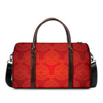 Chinese Lu Symbol Pattern Print Duffle Bag