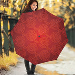 Chinese Lu Symbol Pattern Print Foldable Umbrella