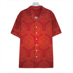 Chinese Lu Symbol Pattern Print Hawaiian Shirt