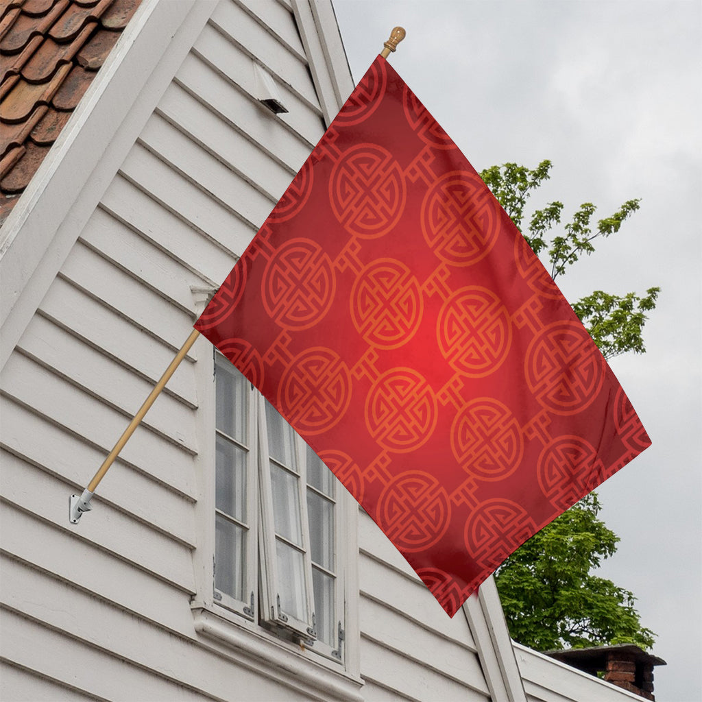 Chinese Lu Symbol Pattern Print House Flag