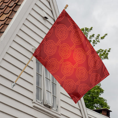 Chinese Lu Symbol Pattern Print House Flag