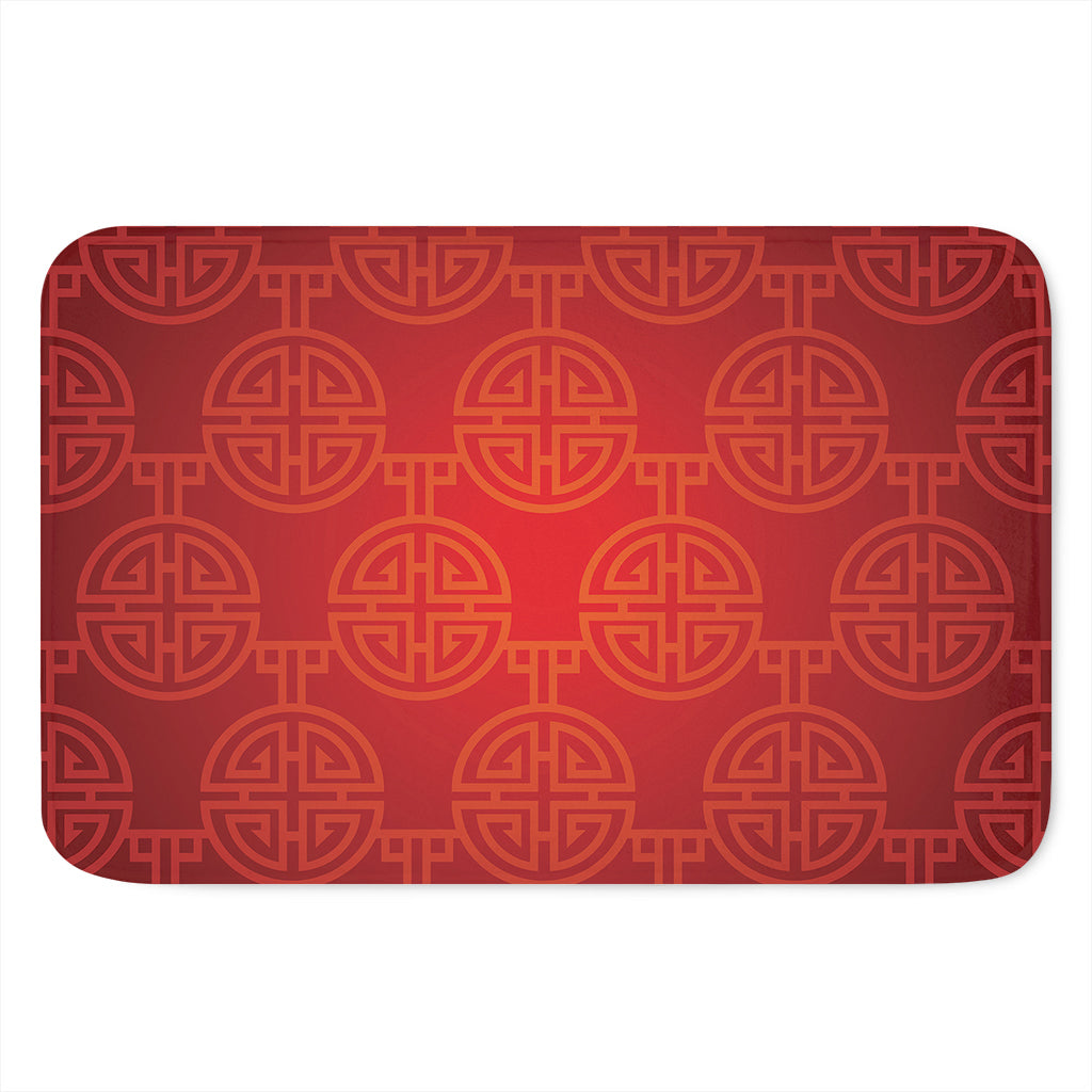 Chinese Lu Symbol Pattern Print Indoor Door Mat