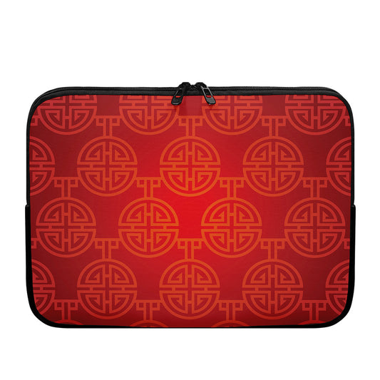 Chinese Lu Symbol Pattern Print Laptop Sleeve