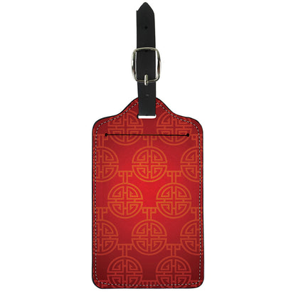 Chinese Lu Symbol Pattern Print Luggage Tag