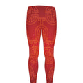 Chinese Lu Symbol Pattern Print Men's Leggings