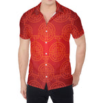 Chinese Lu Symbol Pattern Print Men's Shirt