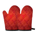 Chinese Lu Symbol Pattern Print Oven Mitts