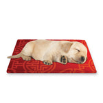 Chinese Lu Symbol Pattern Print Pet Cooling Mat Cover