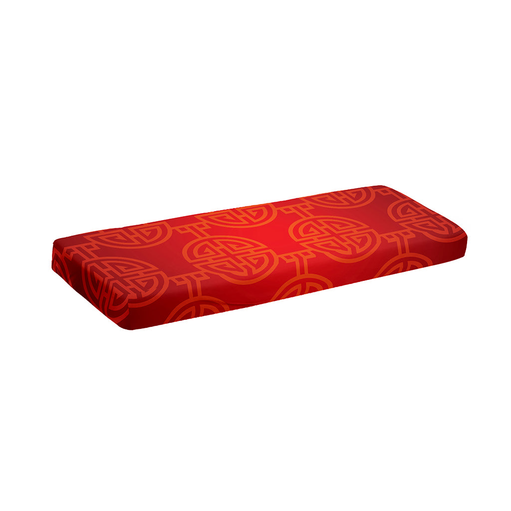 Chinese Lu Symbol Pattern Print Piano Keyboard Cover