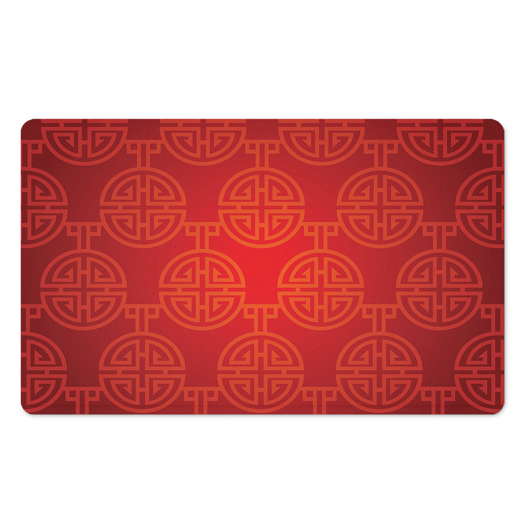 Chinese Lu Symbol Pattern Print Polyester Doormat