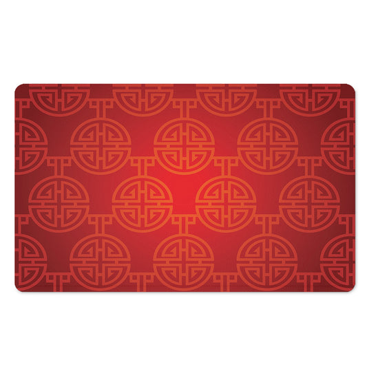 Chinese Lu Symbol Pattern Print Polyester Doormat