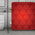Chinese Lu Symbol Pattern Print Polyester Shower Curtain