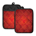 Chinese Lu Symbol Pattern Print Pot Holders With Pocket