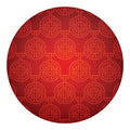 Chinese Lu Symbol Pattern Print Round Blanket