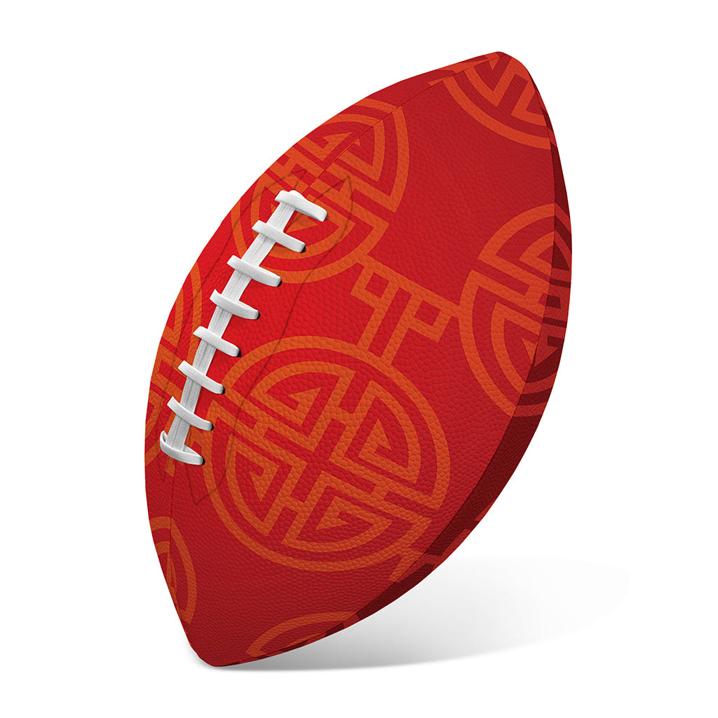 Chinese Lu Symbol Pattern Print Rugby Ball