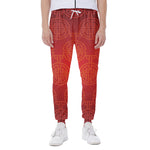 Chinese Lu Symbol Pattern Print Scuba Joggers