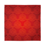 Chinese Lu Symbol Pattern Print Silk Bandana