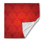 Chinese Lu Symbol Pattern Print Silk Bandana