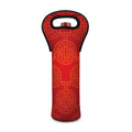 Chinese Lu Symbol Pattern Print Single Neoprene Wine Tote