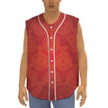 Chinese Lu Symbol Pattern Print Sleeveless Baseball Jersey
