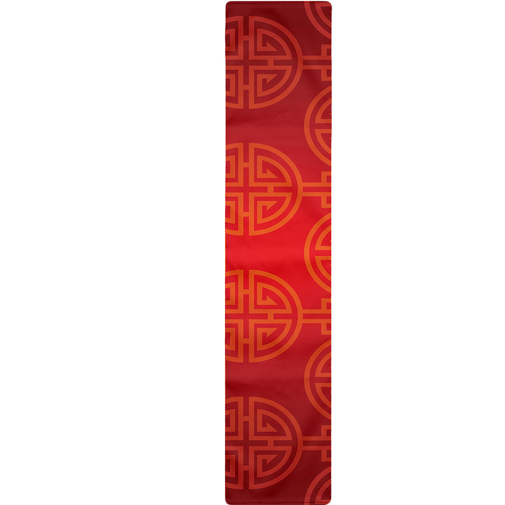 Chinese Lu Symbol Pattern Print Table Runner