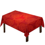 Chinese Lu Symbol Pattern Print Tablecloth