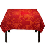 Chinese Lu Symbol Pattern Print Tablecloth