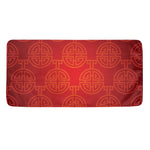 Chinese Lu Symbol Pattern Print Towel
