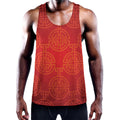 Chinese Lu Symbol Pattern Print Men's Workout Tank Top