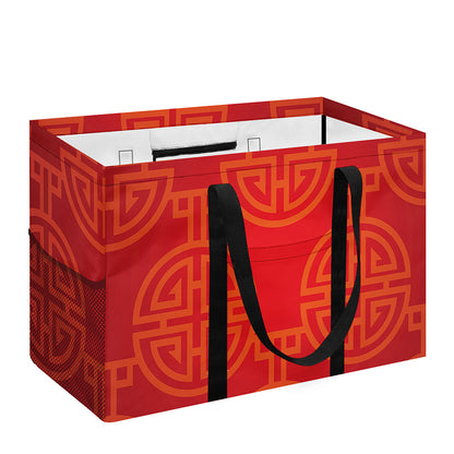 Chinese Lu Symbol Pattern Print Utility Tote Bag
