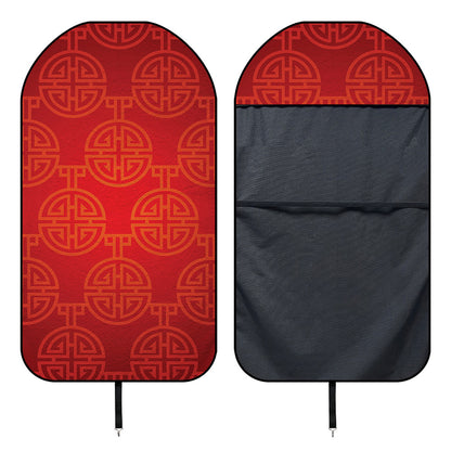 Chinese Lu Symbol Pattern Print Waterproof Car Seat Cover
