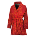 Chinese Lu Symbol Pattern Print Women's Bathrobe