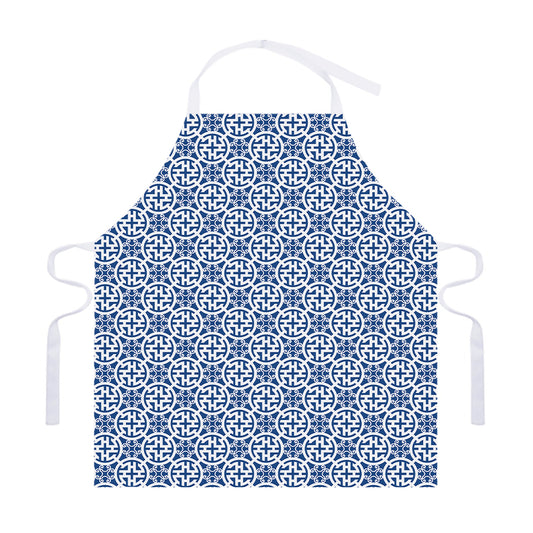 Chinese Luck Symbol Pattern Print Adjustable Apron