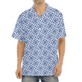 Chinese Luck Symbol Pattern Print Aloha Shirt