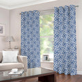 Chinese Luck Symbol Pattern Print Dimout Grommet Curtains