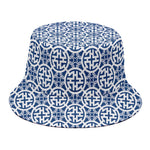 Chinese Luck Symbol Pattern Print Bucket Hat