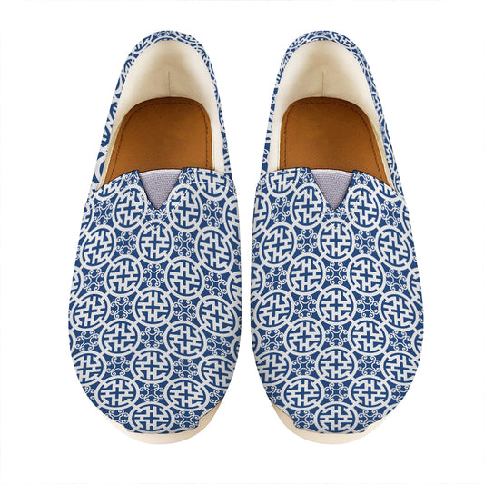 Chinese Luck Symbol Pattern Print Casual Shoes
