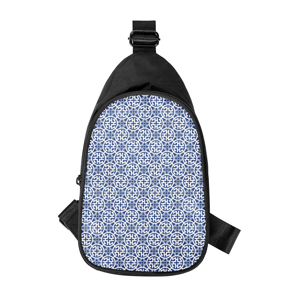 Chinese Luck Symbol Pattern Print Chest Bag