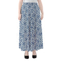 Chinese Luck Symbol Pattern Print Chiffon Maxi Skirt