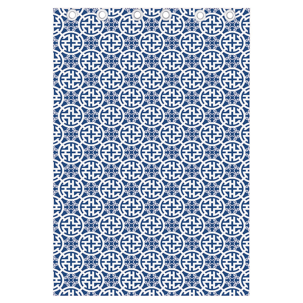 Chinese Luck Symbol Pattern Print Curtain