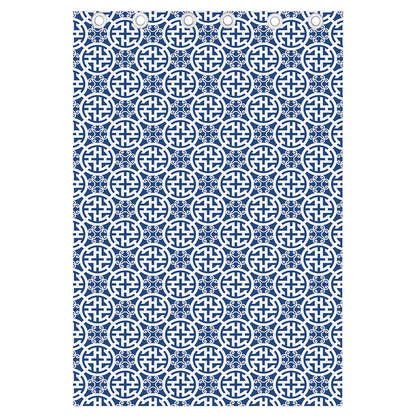 Chinese Luck Symbol Pattern Print Curtain