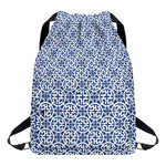 Chinese Luck Symbol Pattern Print Drawstring Backpack