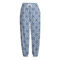Chinese Luck Symbol Pattern Print Fleece Lined Knit Pants