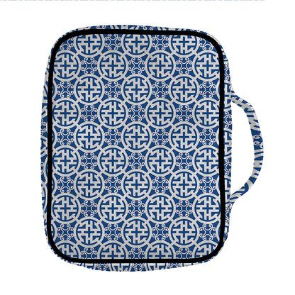 Chinese Luck Symbol Pattern Print Front Pocket Bible Bag