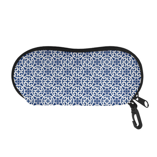 Chinese Luck Symbol Pattern Print Glasses Case