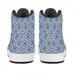 Chinese Luck Symbol Pattern Print High Top Leather Sneakers